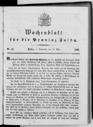 Nr. 12, Ausgabe vom 18. März 1848