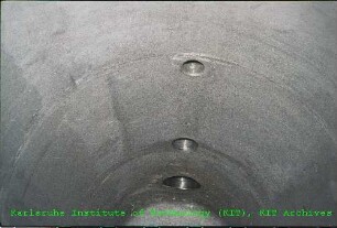 Innenraum des Schwerwasser(D2O)-Tanks des Forschungsreaktors 2 (FR 2)