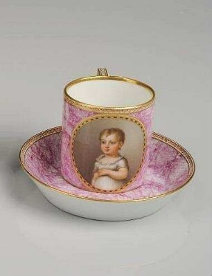 Tasse mit Unterschale, Bildnis Prinzessin Josepha
