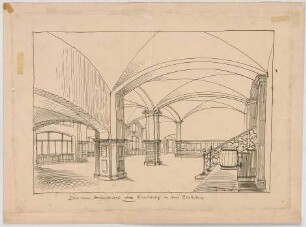 Thiersch, Friedrich von; München; Löwenbräukeller - Innenraum Eiskeller (Perspektive)