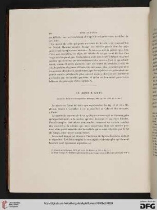 Un miroir Grec