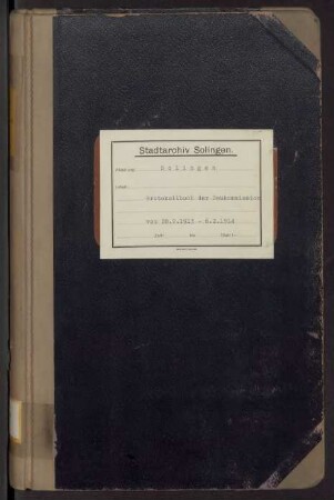 Solingen: Bau- und Wegekommission 1913-1914