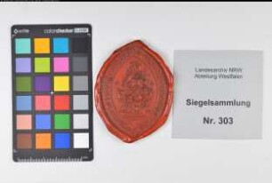 Siegler: Vinnenberg, Konvent Überlieferungsart: Original. Stoff: Wachs Farbe: rot Form: spitzoval. Durchmesser: 70 Art: Typ: Umschrift: