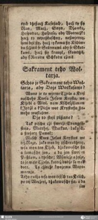 Sakrament teho Wołtarja