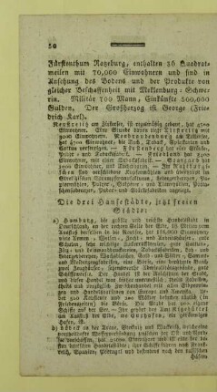 Die drei Hansestaedte, jetzt freien Staedte