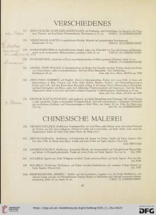 Verschiedenes (Nr. 217-223)