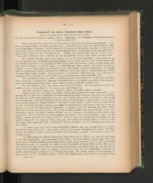 Denkschrift des Herrn Professors Buys-Ballot.