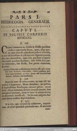 Pars I. Physiologia Generalis