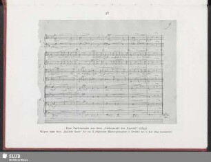 Eine Partiturseite aus dem "Liebesmahl der Apostel" (1843)