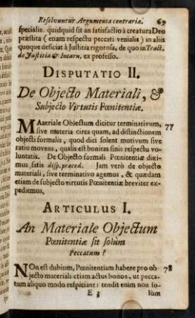 69-85, Articulus I