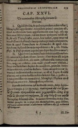 Cap. XXVI. De nominibus Metaphysicorum librorum.