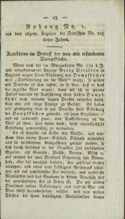 No. 1. aus dem allgem. Anzeiger der Deutschen No. 225 dieses Jahres