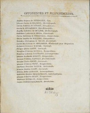 Opponentes Et Respondentes.