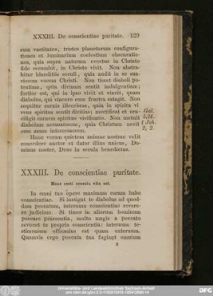 XXXIII. De conscientiae puritate.