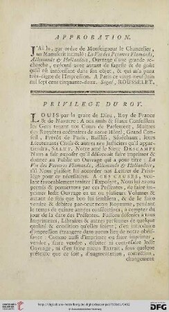 Privilege du roy