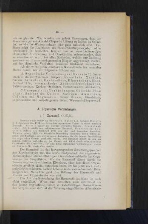 A. Organische Verbindungen.