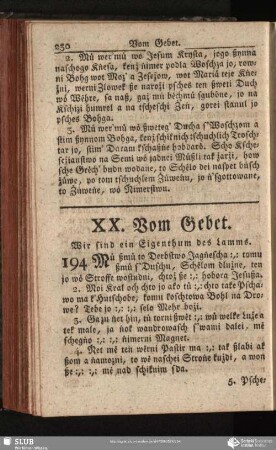 XX. Vom Gebet