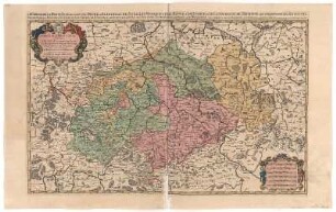 Sanson, G.: Karte von Sachsen, Meissen, Thüringen und der Lausitz, ca. 1:620 000, Kupferstich, 1692
