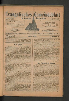Jahrgang II. Juni 1912. Nummer 6.