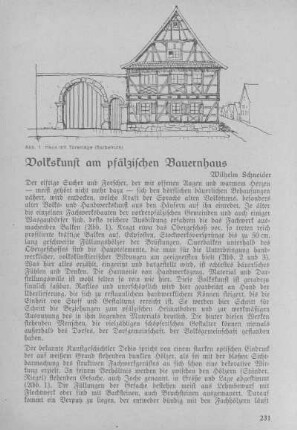 Volkskunst am pfälzischen Bauernhaus.