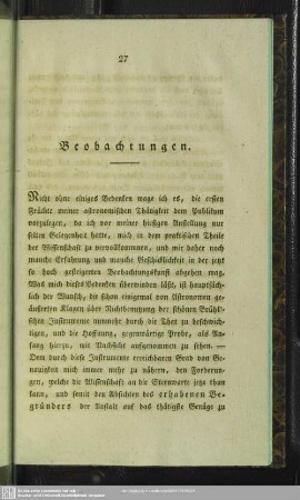 Beobachtungen