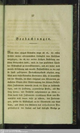 Beobachtungen