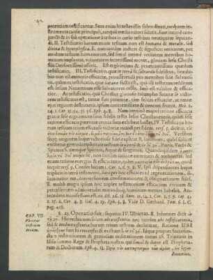 Cap. VII. Ubietas testium trium.