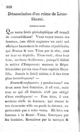 Dénonciation d'un crime de Lèze-liberté
