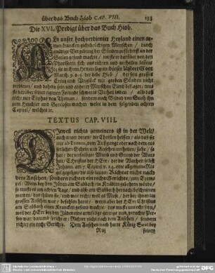 Die XVI. Predigt über das Buch Hiob