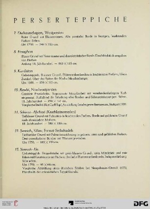 Perserteppiche (Nr. 7-13)