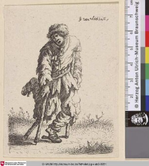 [Ein Bettler mit Holzbein; Beggar with a Wooden Leg; Un gueux avec une jambe de bois]