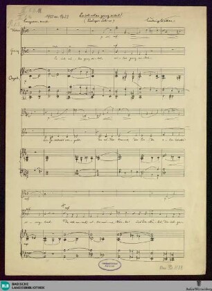 Es ist alles ganz eitel - Mus. Hs. 1188 : Bariton, vl, org; C