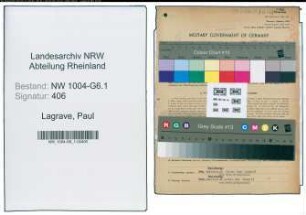Entnazifizierung Paul Lagrave , geb. 09.07.1900 (Arbeiter)