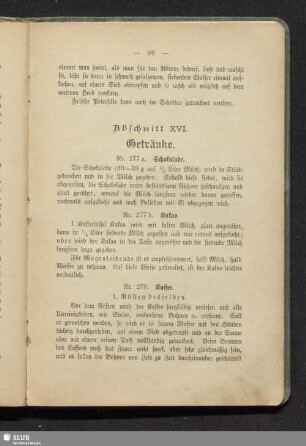 Abschnitt XVI. Getränke