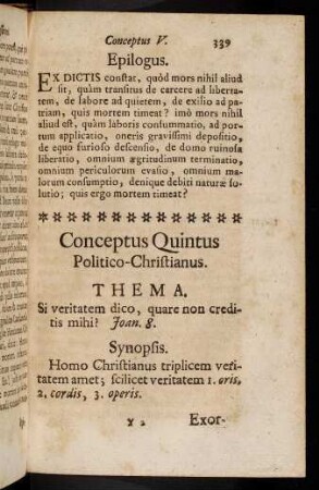 339-347, Conceptus Quintus. Politico-Christianus.