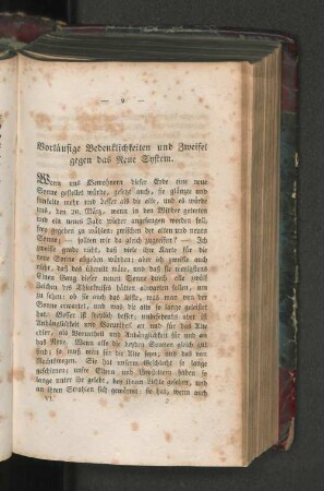 Vorläufige Bedenklichkeiten und Zweifel gegen das Neue System.