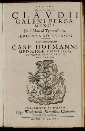 Galēnu peri ostōn tois eiagomenois
