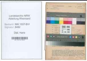 Entnazifizierung Hans Diel , geb. 09.02.1891 (Kapellmeister)