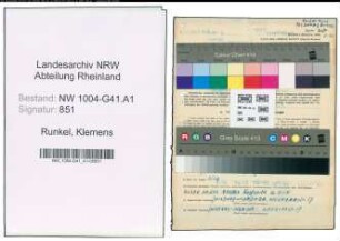 Entnazifizierung Klemens Runkel , geb. 26.10.1909 (Polizeibeamter)