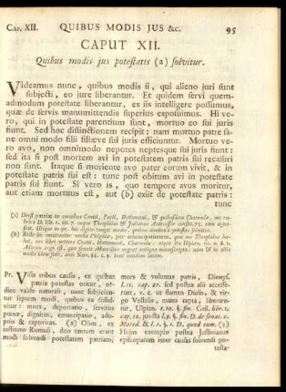 Caput XII. Quibus modis ius potestatis (a) solvitur