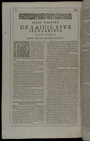 Liber Tertius, De Laicis, Sive Secularibus.