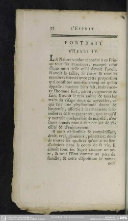 Portrait D'Henri IV.