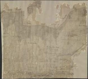 Brouillon-Karte von der Feldmark Felgentreu (Fragment, 5 Teile)