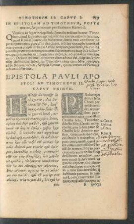 In Epistolam Ad Timotheum, Posteriorem, Argumentum ...