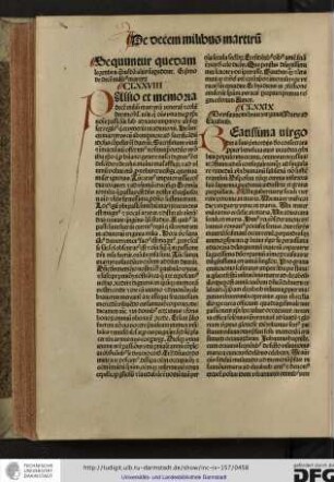 Et primo de decem milibus martyrum. CLXXVIII.