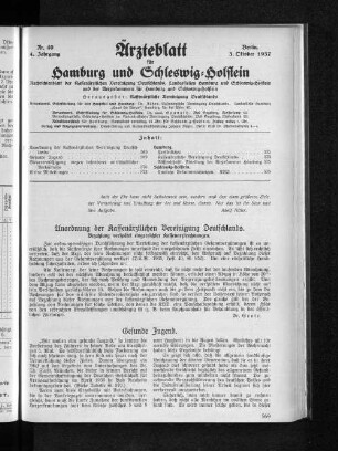 Anordnung der kassenärztlichen Vereinigung Deutschlands