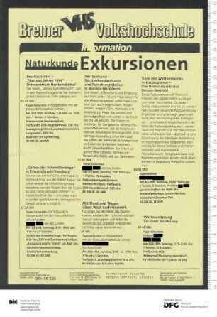 Beilage zum Programm 1. Semester 1999