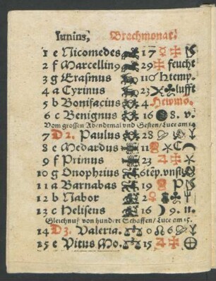 Iunius, Brachmonat.