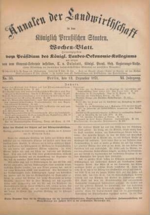 No. 50. Berlin, den 13. Dezember 1871. XI. Jahrgang.