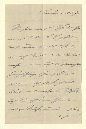 Eigenhändiger Brief mit Unterschrift